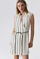 Wrap Dress with Tie Belt