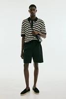 Regular-Fit Pointelle-Knit Polo Shirt