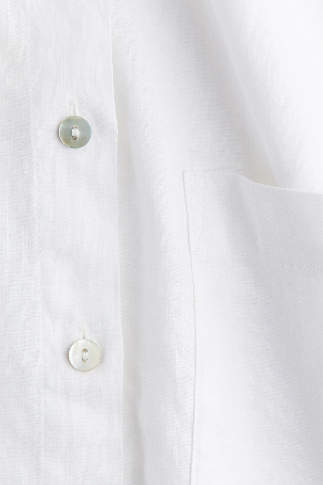 Linen-Blend Shirt