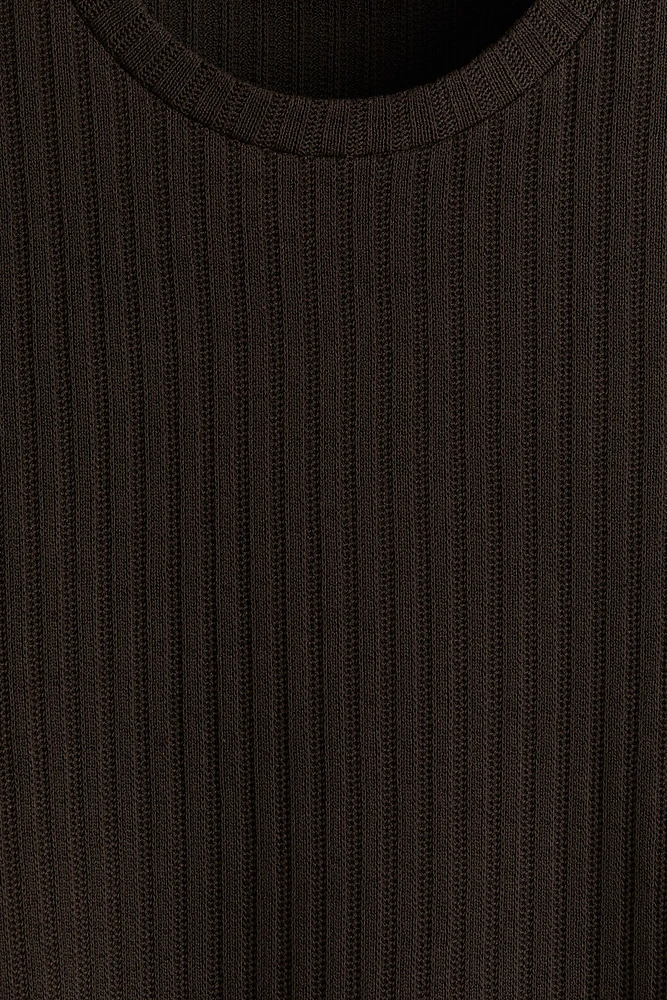 Regular Fit Rib-knit T-shirt