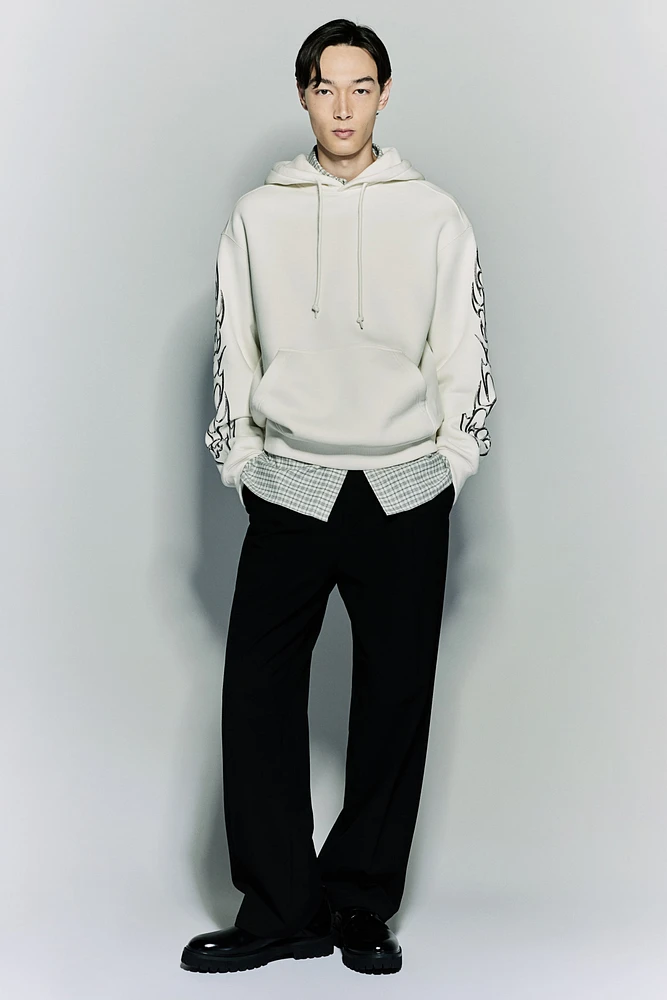 Loose Fit Printed Hoodie