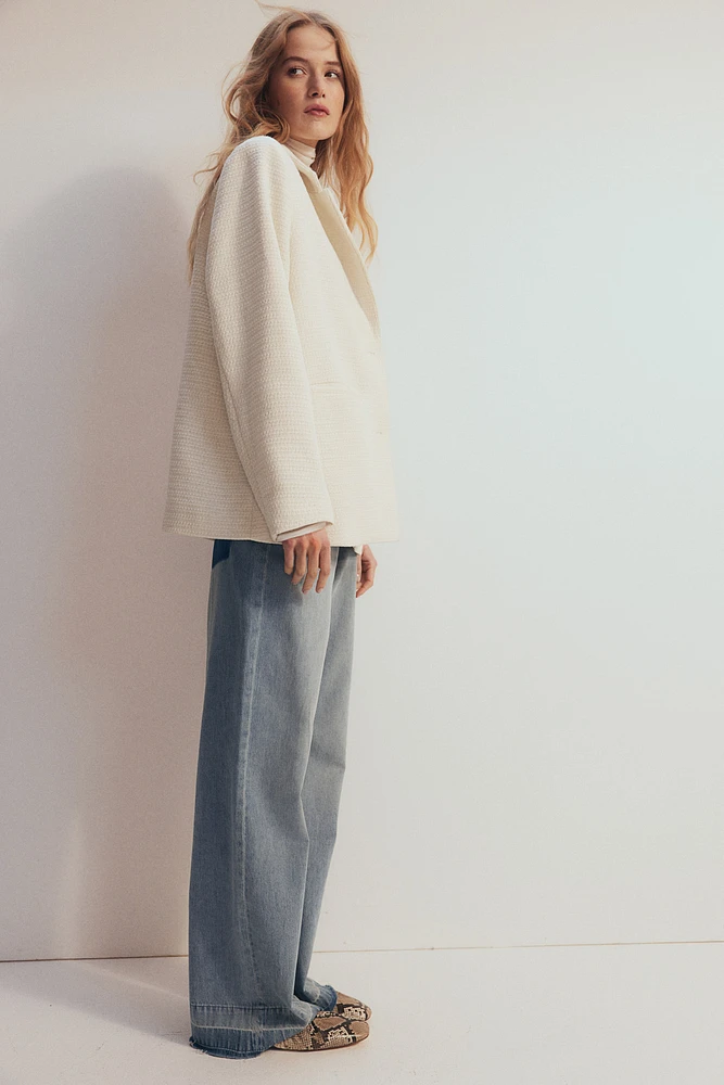 Textured-Weave Blazer