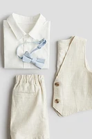 4-Piece Linen-Blend Dressy Set