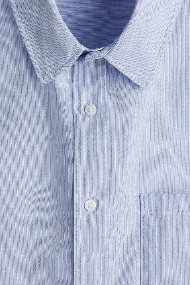 Oversized-Fit Seersucker Shirt