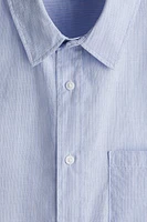 Oversized-Fit Seersucker Shirt