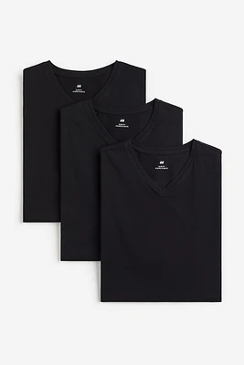 3-pack Slim Fit V-neck T-shirts
