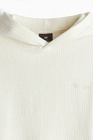 Loose Fit Ribbed Hoodie