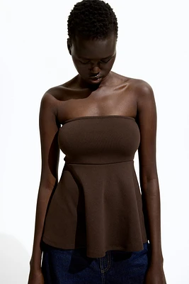Peplum tube top