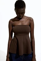 Peplum tube top