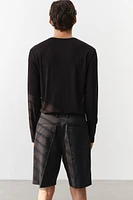 Slim-Fit Ribbed Jersey Shirt