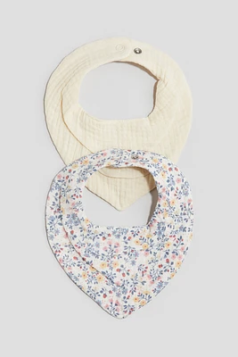 Lot de 2 foulards triangles en mousseline