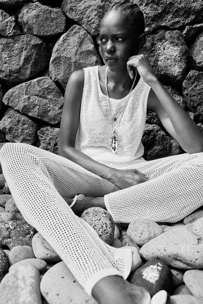 Textured-Knit Tank Top