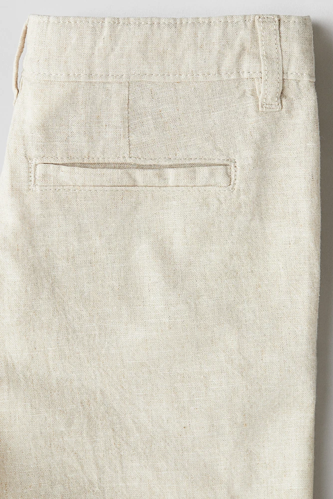 Short habillé en lin mélangé