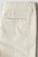 Short habillé en lin mélangé