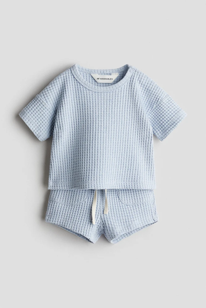 2-Piece Waffled Cotton Set