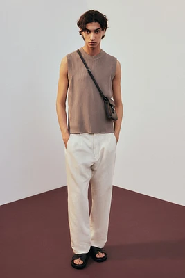 Regular-Fit Ribbed Sweater Vest
