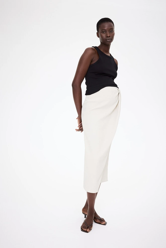 MAMA Textured Jersey Wrap Skirt