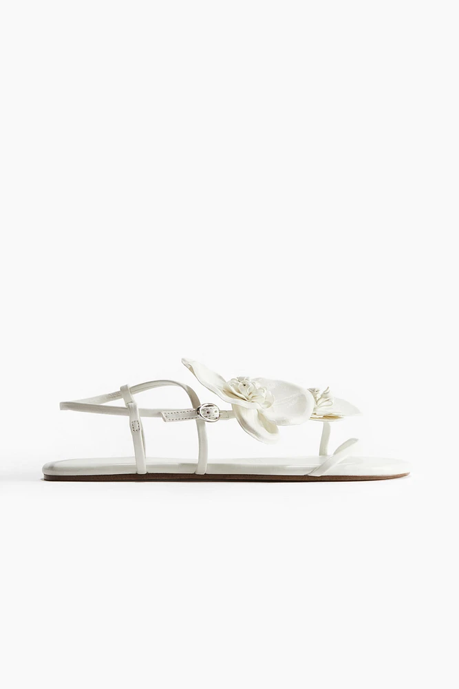 Appliquéd Strappy Sandals