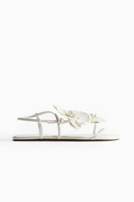 Appliquéd Strappy Sandals