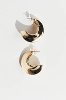 Pointed-edge Hoop Earrings