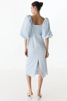 MAMA Balloon-Sleeved Cotton Dress