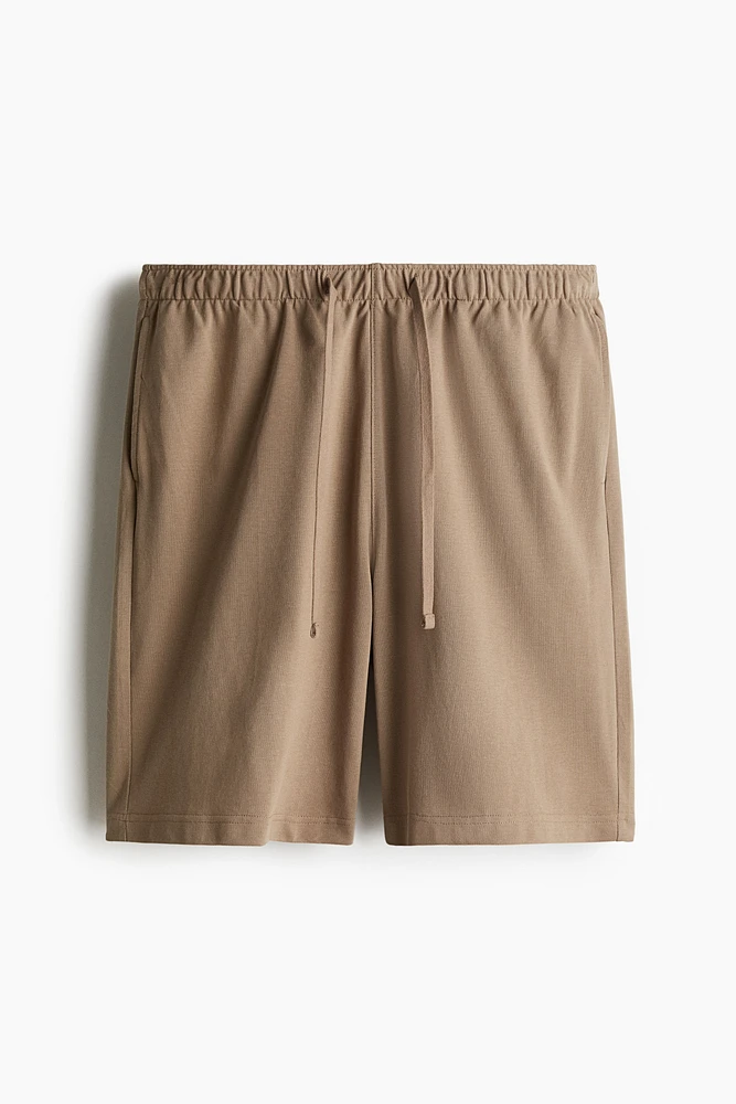 Relaxed-Fit Knee-Length Piqué Shorts