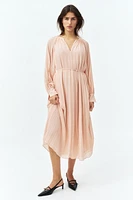 Pleated Chiffon Dress