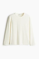 Regular Fit Long-Sleeved Waffled Shirt