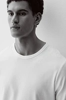 Slim-Fit Ribbed T-Shirt
