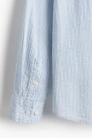 Loose-Fit Seersucker Shirt