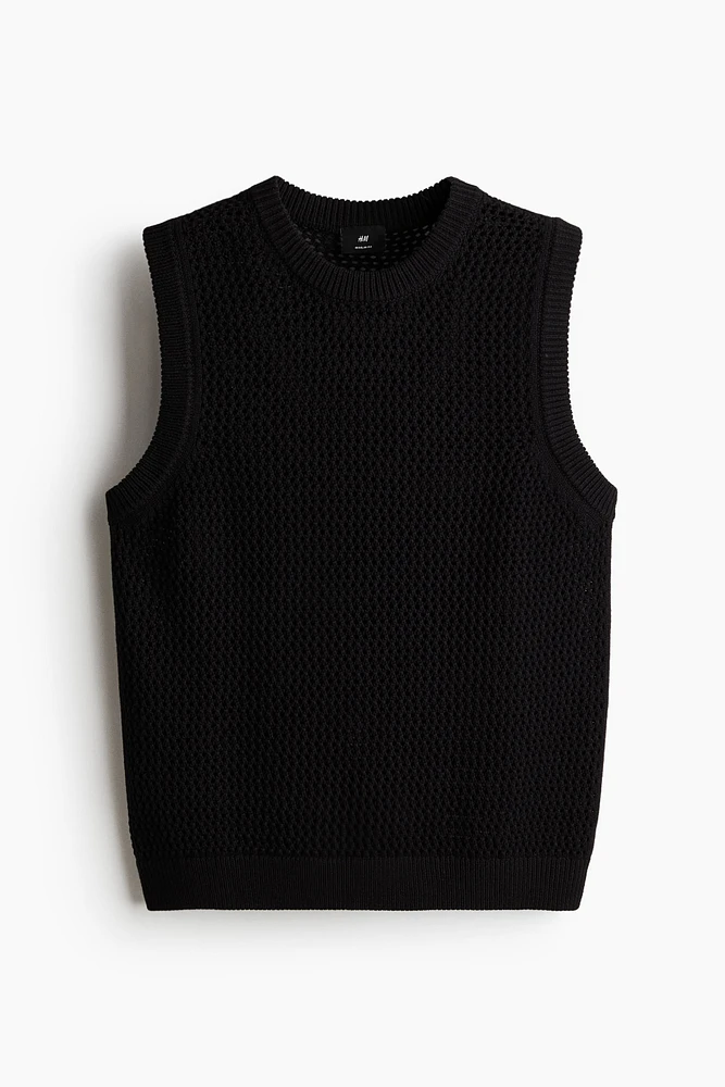 Regular Fit Pointelle-Knit Tank Top
