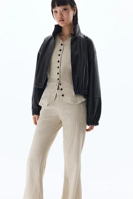 Pantalon sur mesure en lin mélangé
