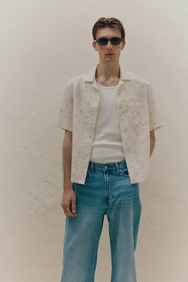 Regular-Fit Embroidered Resort Shirt