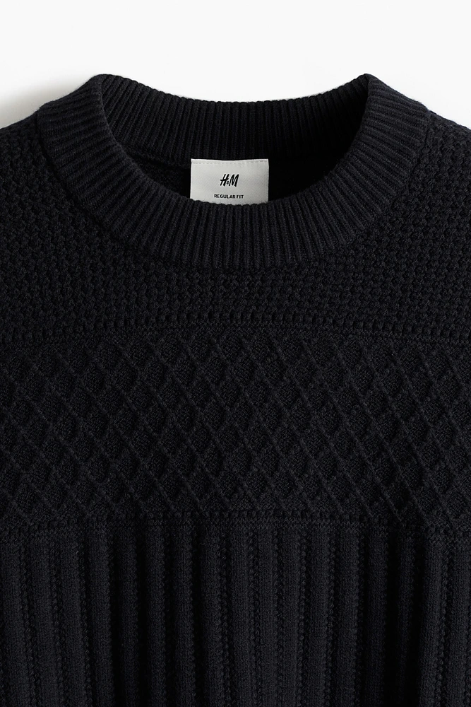 Regular Fit Textured-Knit Sweater