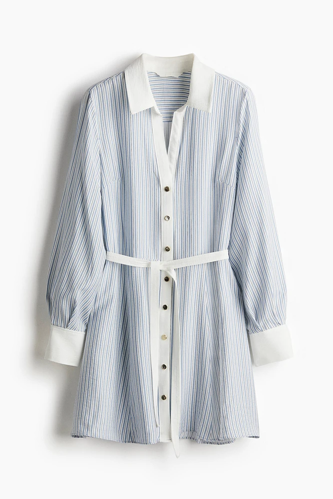 Tie-Belt Shirt Dress