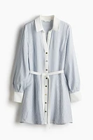 Tie-Belt Shirt Dress