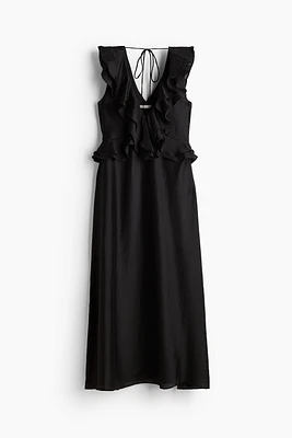 Flounce-trimmed Dress
