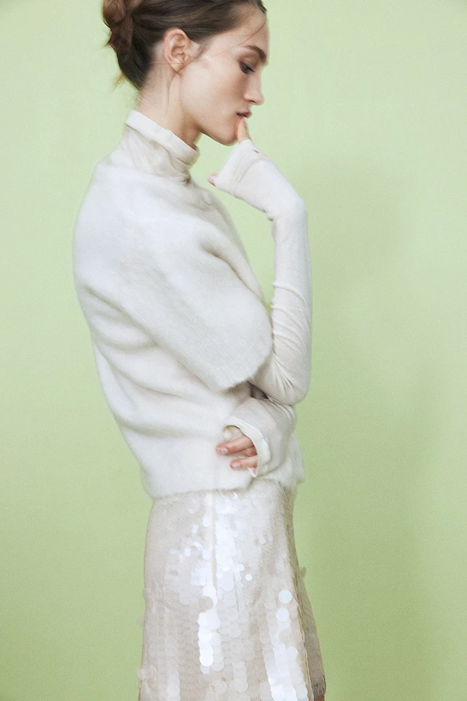 Mohair-Blend Cardigan
