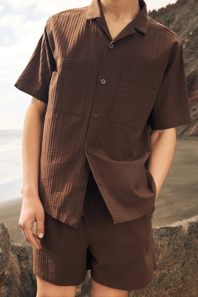 Cotton Pajama Shirt and Shorts