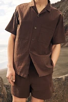 Cotton Pajama Shirt and Shorts