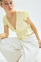 Linen-Blend Blouse