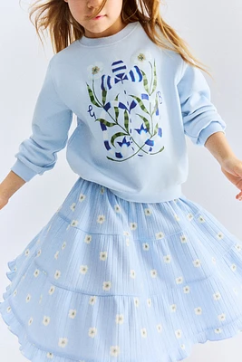 Patterned Pointelle Skirt