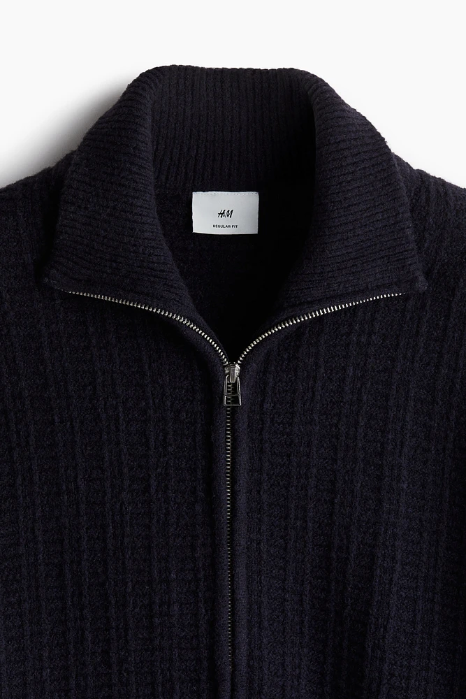 Regular Fit Textured-Knit Cardigan