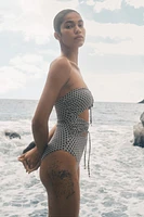 Padded-Cup High-Leg Swimsuit