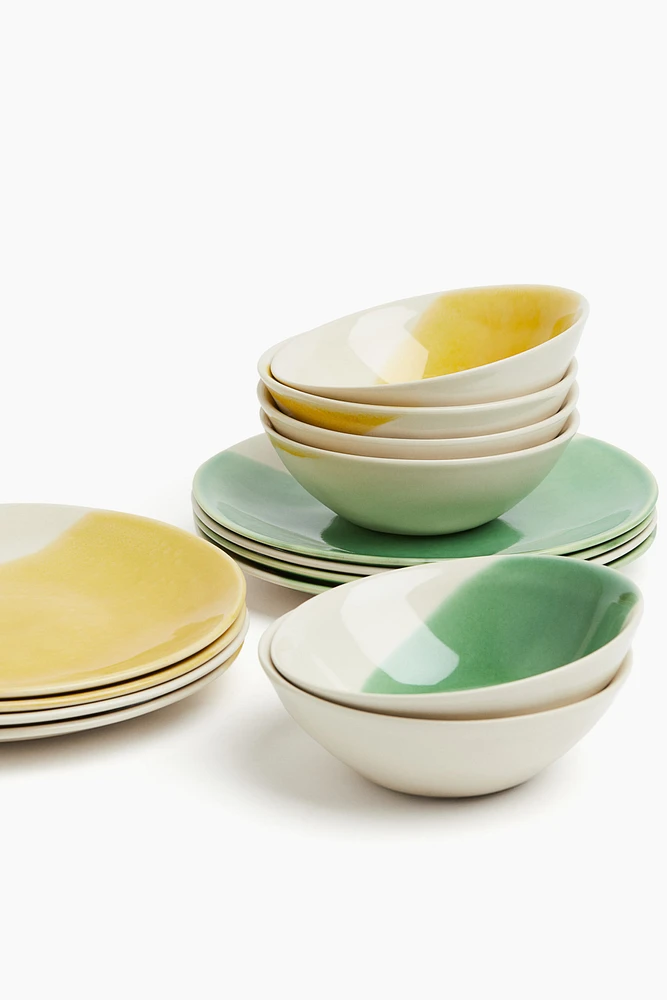 Hand-Painted Stoneware Bowl