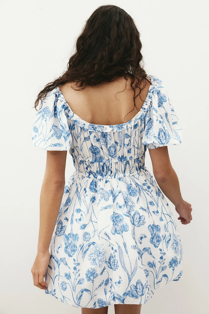 Robe en coton avec jupe à effet boule