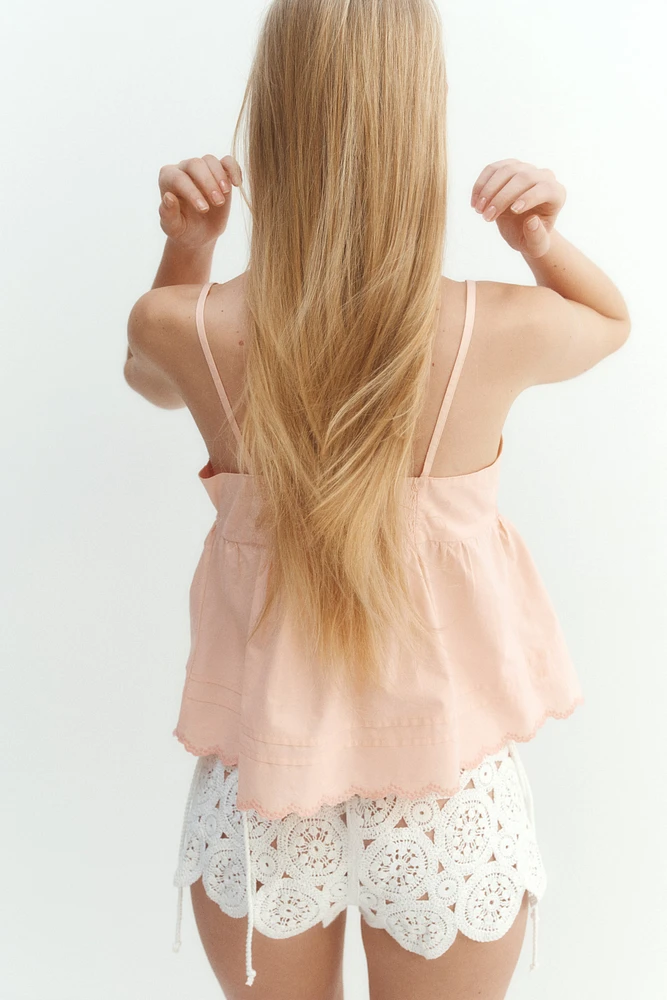 Strappy Top with Pintucks