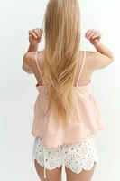 Strappy Top with Pintucks