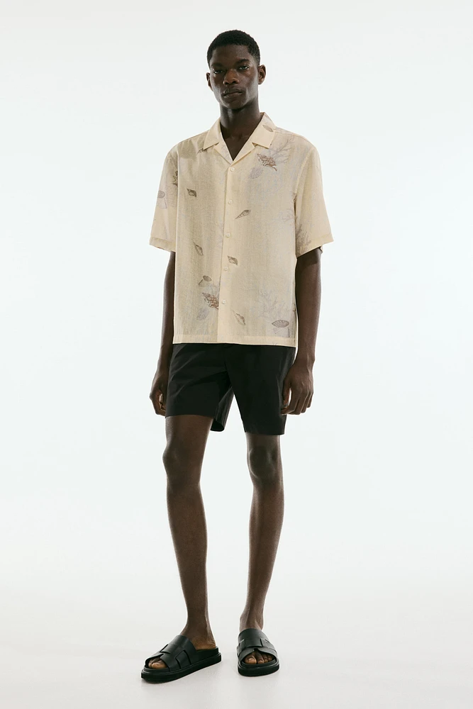 Regular-Fit Lyocell-Blend Resort Shirt
