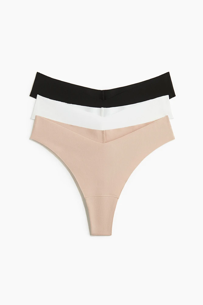 Lot de 3 culottes Brazilian invisibles en coton